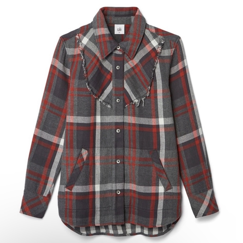 Cabi 464 Tavern Flannel Shirt Jacket Shacket Sz M